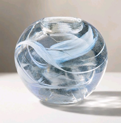 Vintage kosta boda white swirl - white,