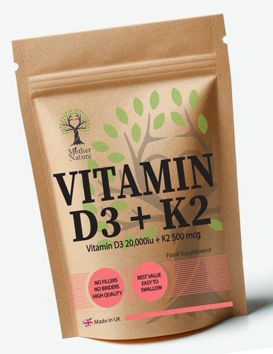 Vitamin 20000iu k2 - d3, 500mcg