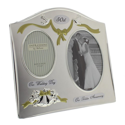 Silver picture frame - silver, 50th