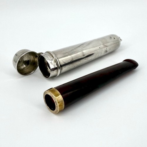 Antique silver cased cheroot - antique,