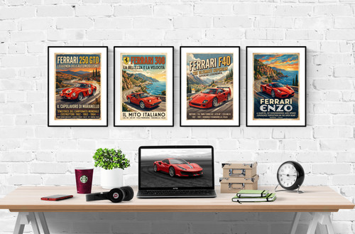Ferrari supercar vintage style - ferrari,