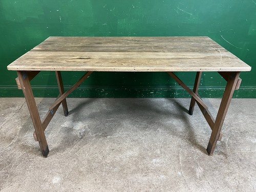 Vintage wooden folding - wooden, trestle