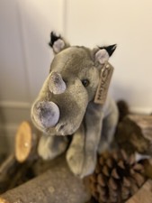 WORLD OF NATURE  31CM  New Rhino QUALITY  SOFT TOY TEDDY ANIMAL new