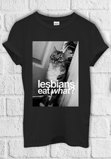 Lesbians Eat What Pussy Cat T shirt Men Women Hoodie Sweatshirt Unisex  1351