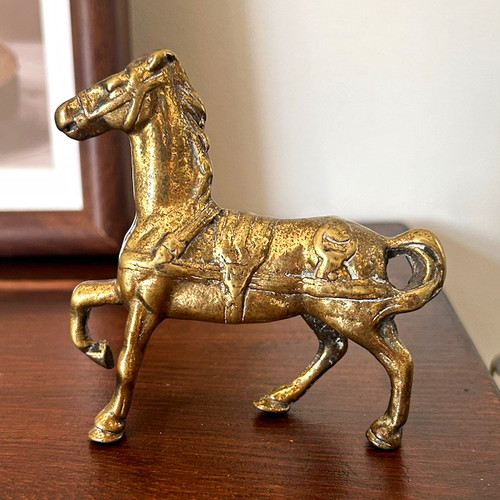Small brass horse - small,