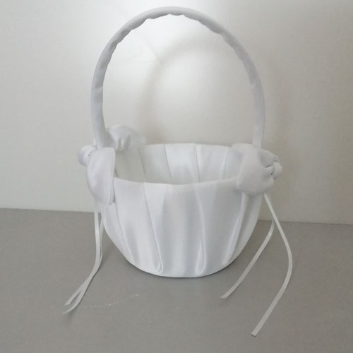 Confetti basket white satin - basket,