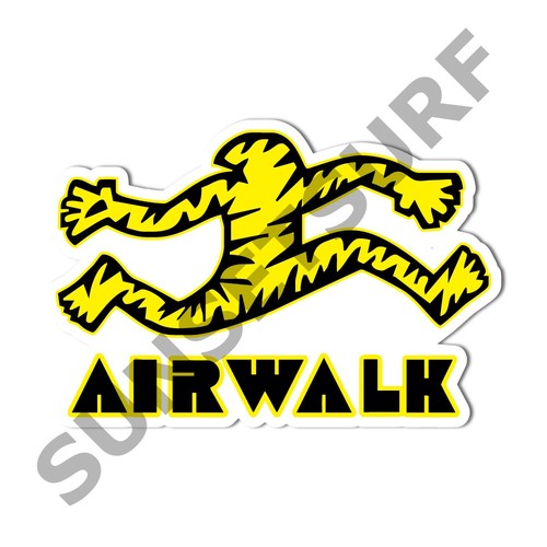 Airwalk yellow logo sticker - logo,