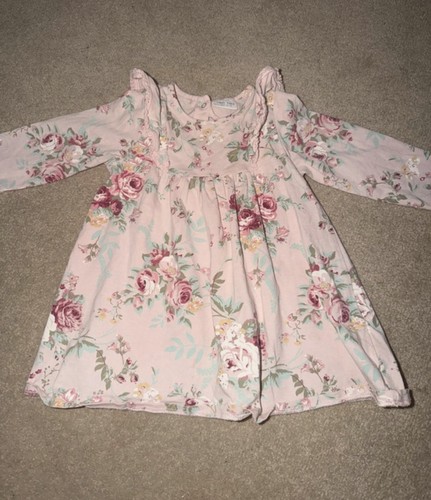 Girls pink floral smocked - girls,