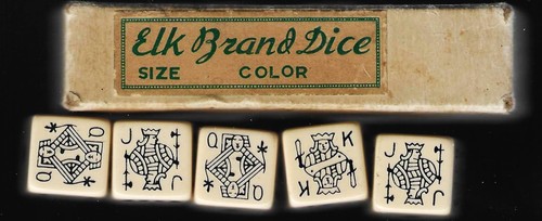 Vintage elk brand - brand, dice