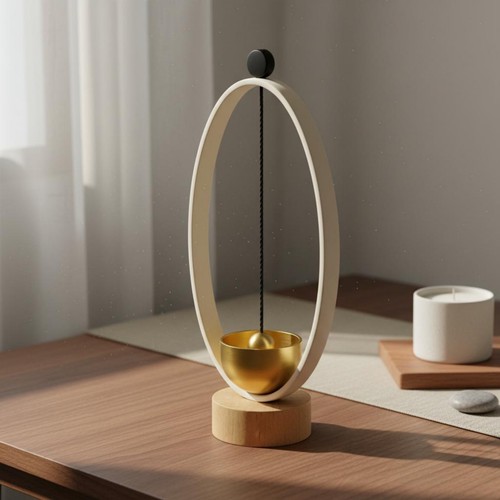 Meditation bell ornament - meditation,