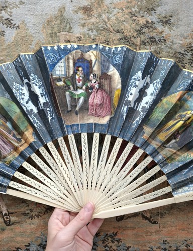 Antique 19thc paper leaf - paper,
