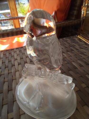 Glass owl ornament good - glass,
