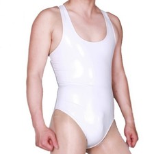 Men Faux Latex Wet Look