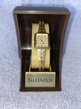 Shivas Quartz Battery classic Gold Colour Wrist Watch Metal Chain Strap 16-17cm