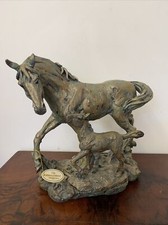 The Juliana Collection Hand Crafted Horse With Foul Figure Statue