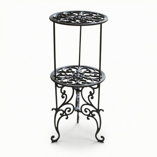 Wrought iron plant stand - wrought,