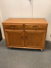 Ercol Windsor blonde Sideboard in light Elm Retro Mcm Contemporary @tfur#