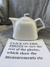 10 Strawberry Street SMALL TEAPOT Square White China Ceramic Contemporary Style