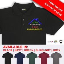 Custom Embroidered Polo Shirt Personalised with your OWN LOGO