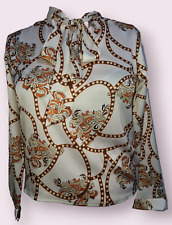 Satin floral & chain print