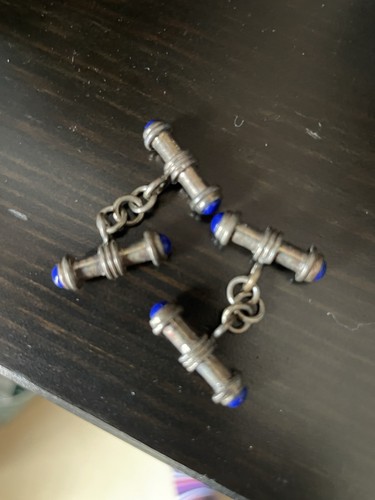 Silver and blue lapis - blue,