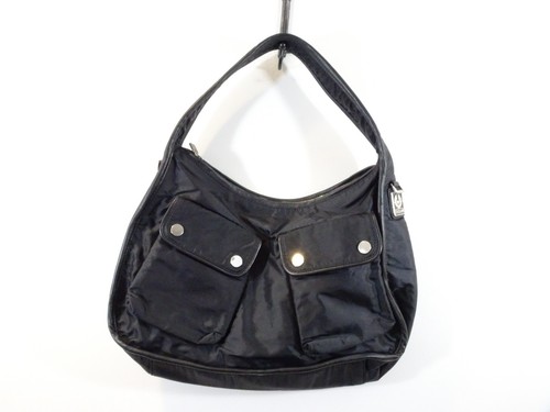 Belstaff black nylon messenger - black,