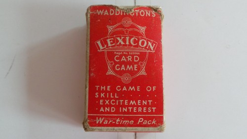 Vintage lexicon card - lexicon, game