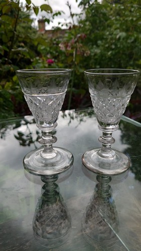 1830 georgian cut crystal dram - 1830,