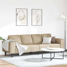 Sofa Set Light Grey, Faux