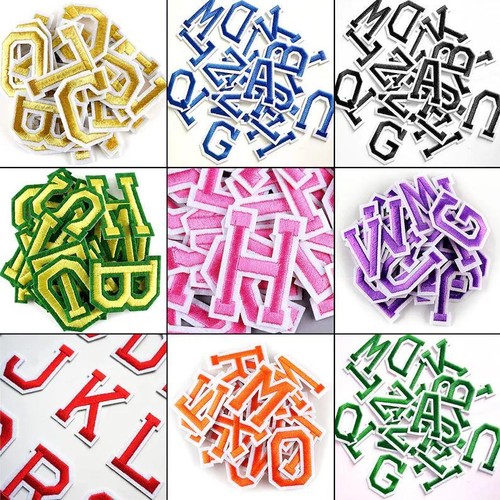 Letter patches embroidered - letter,