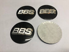 4x BBS Wheel Centre Sticker Brand New Center Cap 56mm Stickers Black / Silver