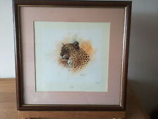 LEOPARD PRINT BY TONY FORREST GLAZED FRAME. Ltd edition 697/850.