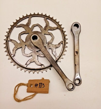 Vintage 1950's Humber 26'' Bicycle Chainring 48T  Crank Set