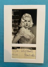 Diana Dors  and Alan Lake  Signed irregular cut Page -  23 -11 - 68  Wedding Day