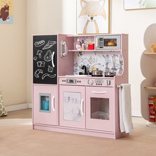 Wooden Pink Play Kitchen Kids