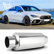 For Mercedes-Benz CLA AMG 2.5" In/Out Exhaust Muffler Resonator Deep Tone 12"