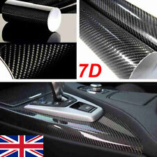 7D Gloss BLACK 1520mm(60in)x300mm(12inch) Carbon Fibre Vinyl Wrap Sticker Glossy