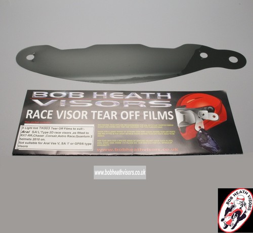 Arai sal race visor tear - race, offs