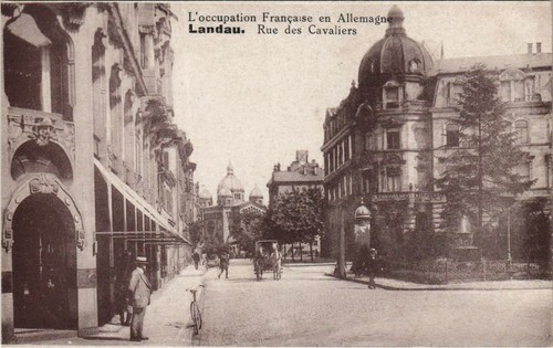 Old postcard landau rue - old, ak