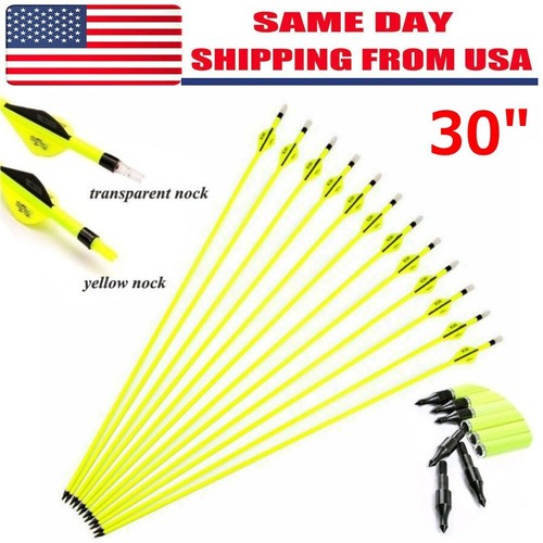 12x archery carbon arrows - 30",