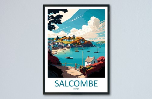 Salcombe travel print wall art - travel,