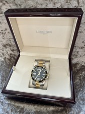 Longines Hydroconquest Two Tone Black Dial Stainless Steel Men’s Quartz Watch