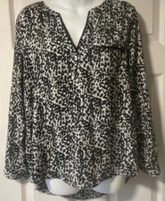 H&M Leopard print top UK Size