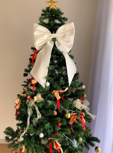 Christmas tree topper bow - christmas,