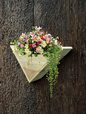 Rustic Wooden Wall Planter -