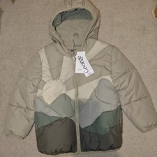 Khaki Green Warm School Coat