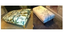  EXTRA LARGE VELVET FOOTSTOOL