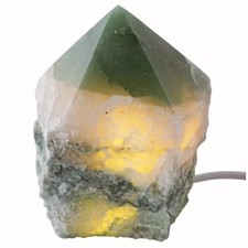 Beautiful Quartz Mini LED lamps Green Quartz/Rose Quartz/Amethyst
