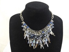 Chunky Mixed Blue Stones Statement Necklace Unboxed VGC