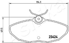 Brake pads Rear Axle
